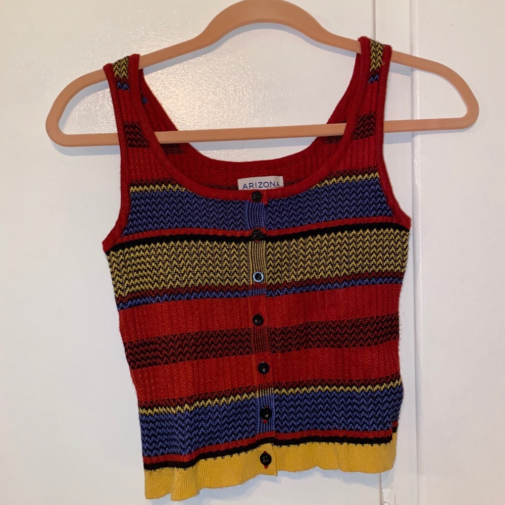 Colorful Woven Crop Top